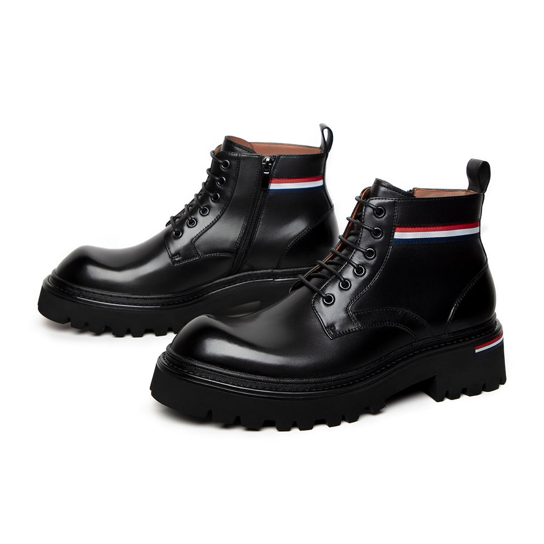 Men's Genuine Leather Thick Sole Black Martin boots 2023HC02 LEIZILEI