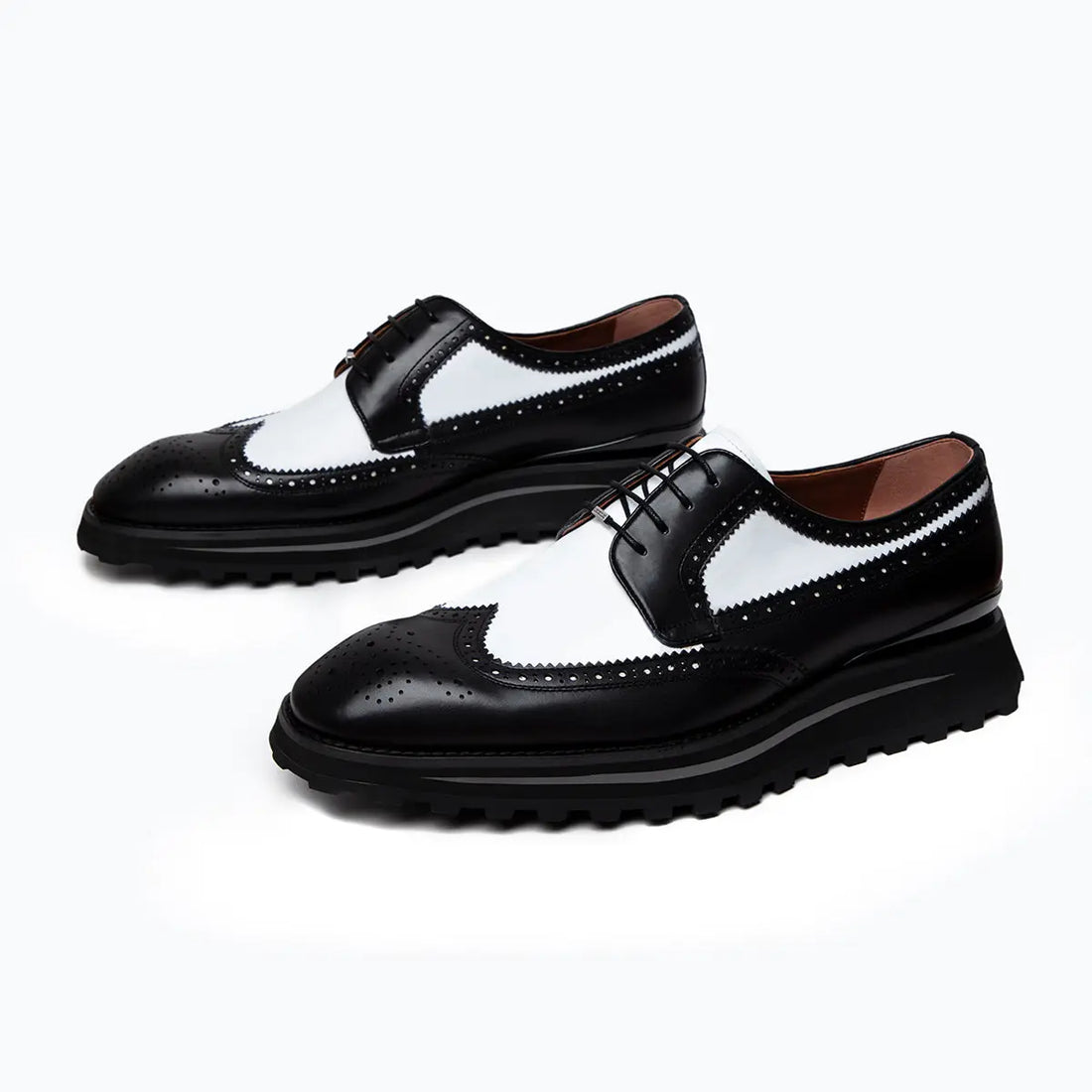 Men's thick-soled handmade gentleman's business derby shoes 90006F LEIZILEI