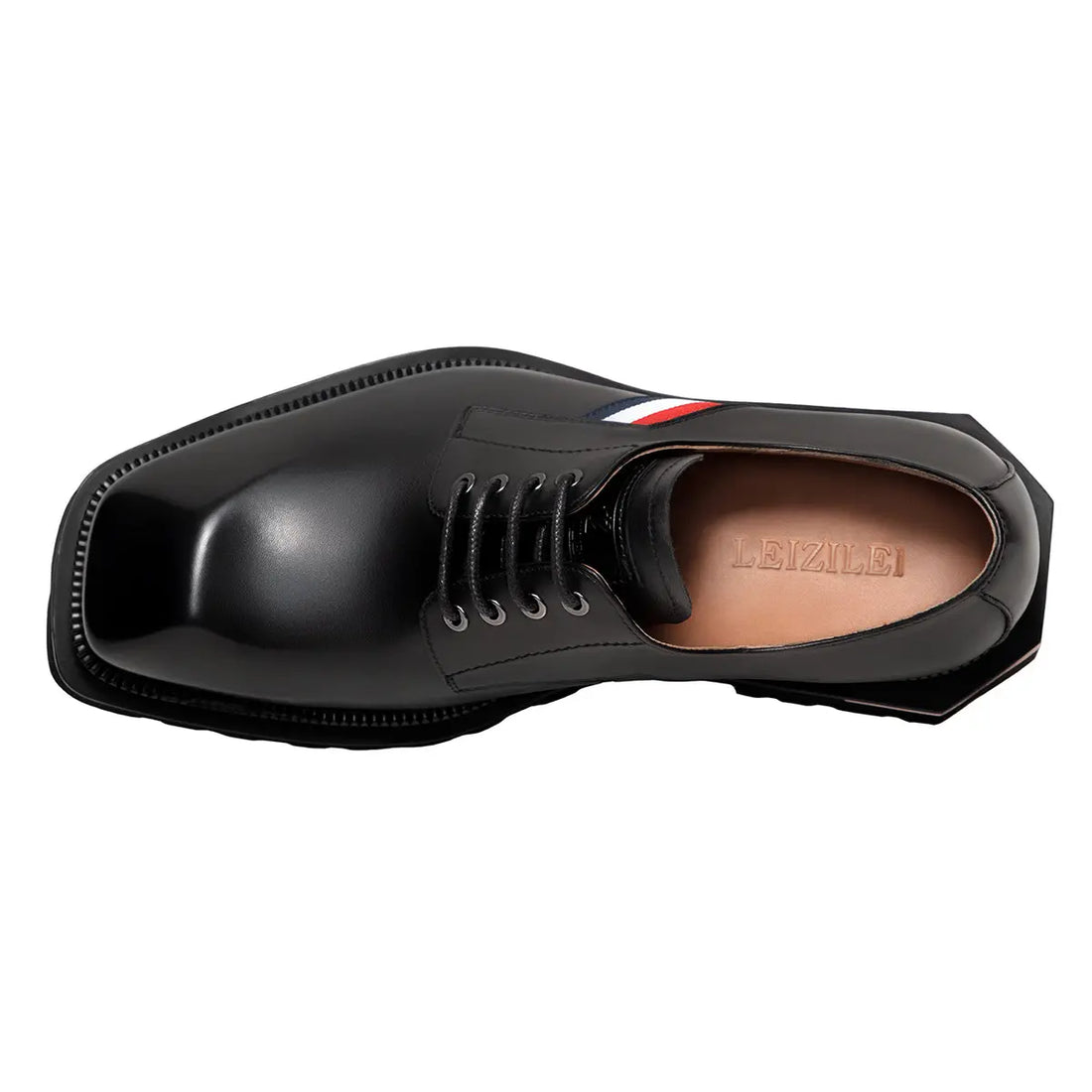 Original handmade calfskin platform big toe Mens Derby Shoes 202901A LEIZILEI
