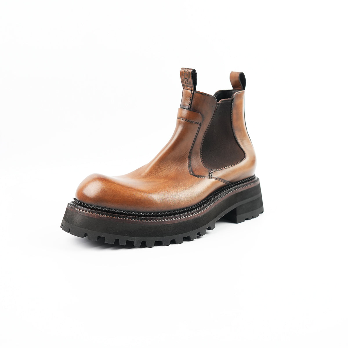 Premium Men's Brown Leather Chelsea Boots LEIZILEI