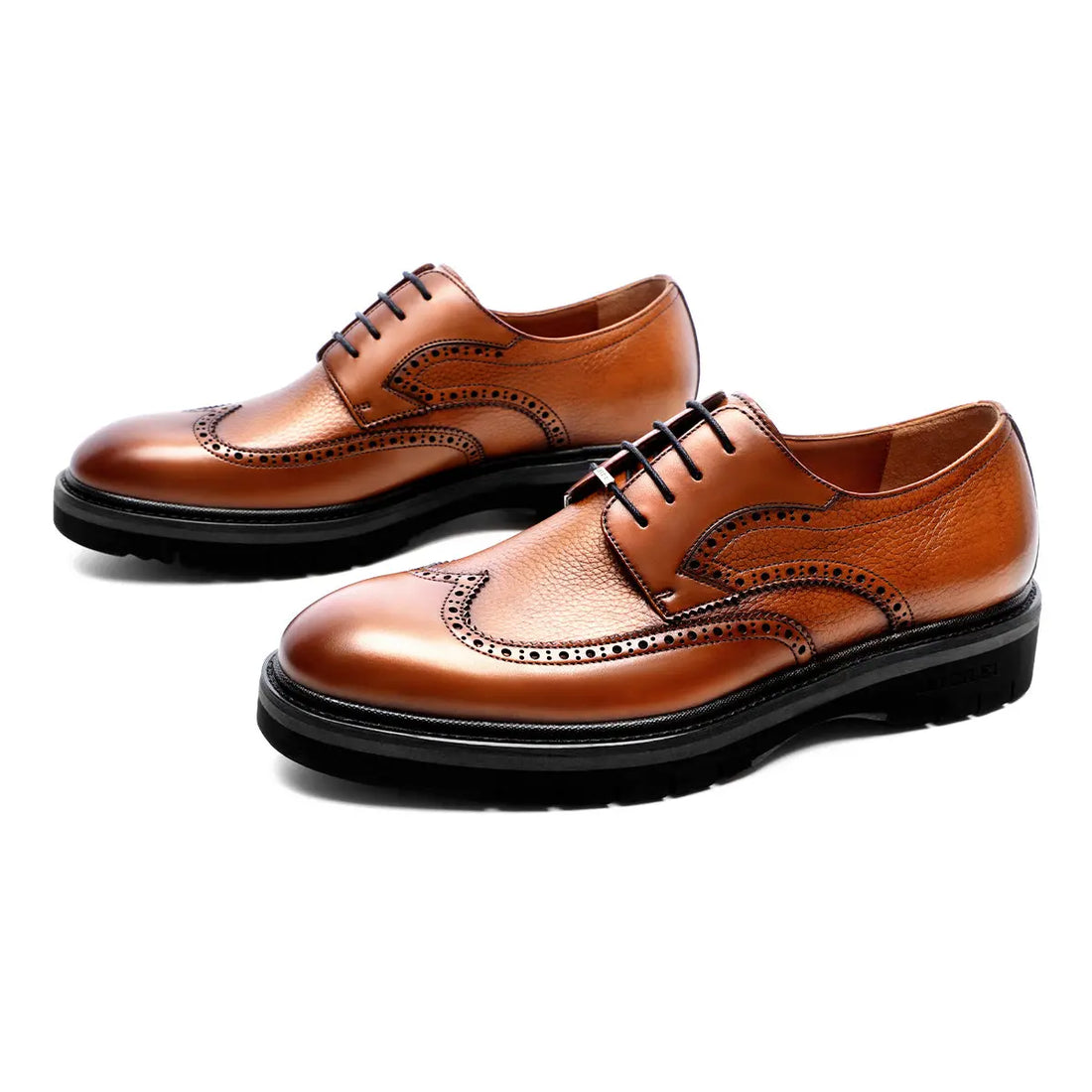 Men's Business Comfort Genuine Leather BoBo Derby Shoes 78738B LEIZILEI