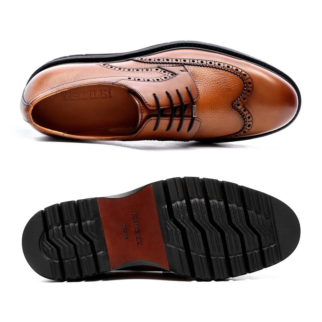 Men's Business Comfort Genuine Leather BoBo Derby Shoes 78738B LEIZILEI