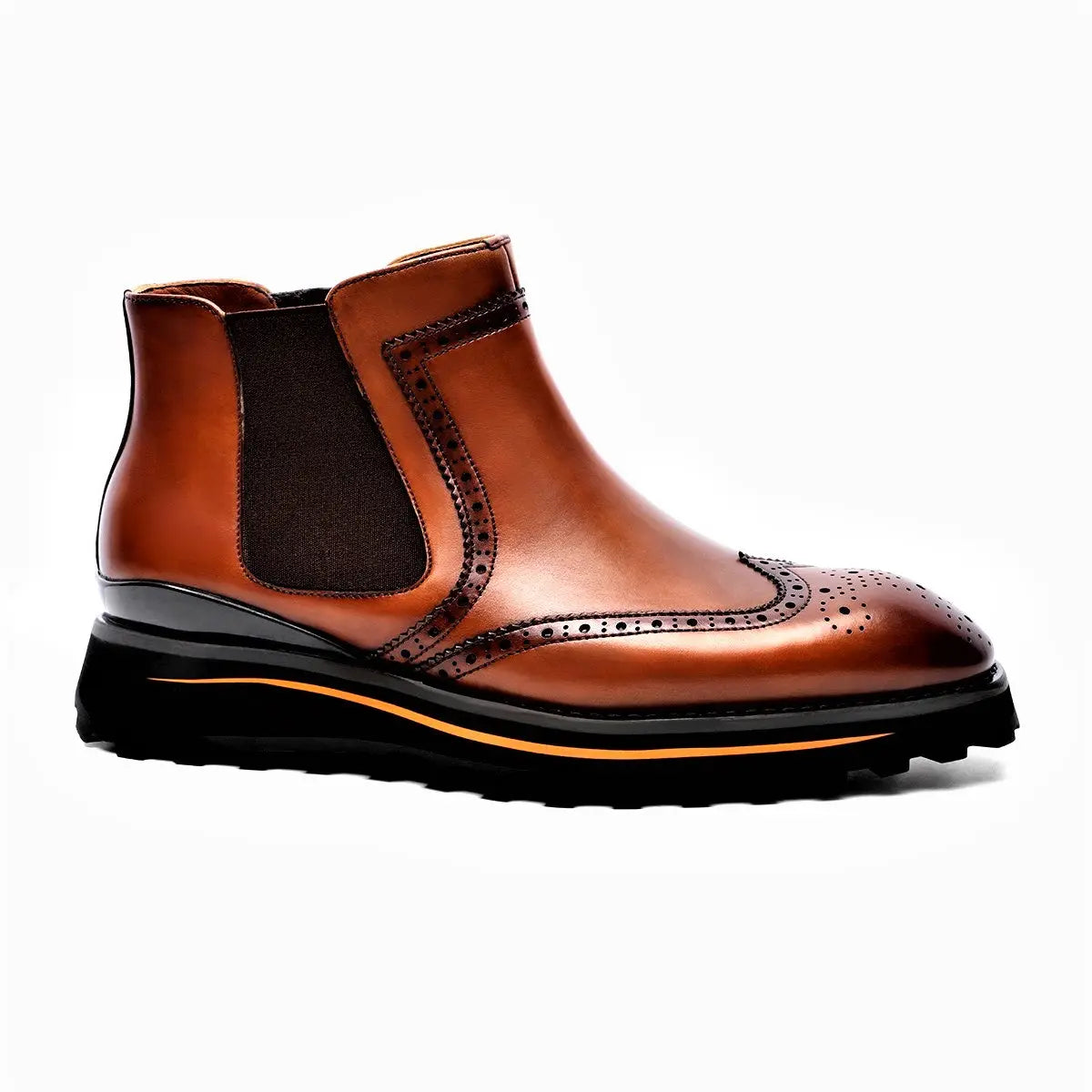 Leather soled clearance brogue dealer boots