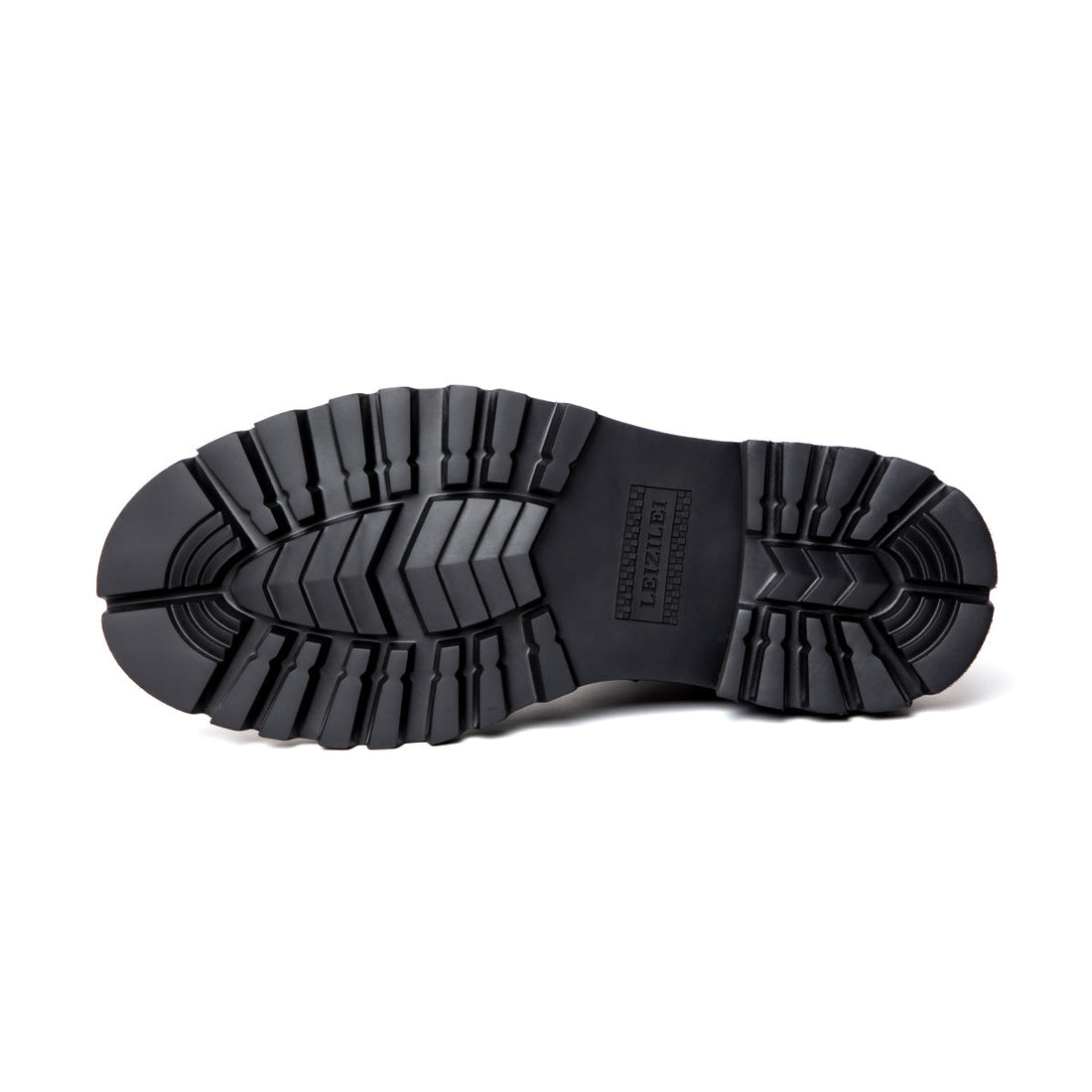 Men's genuine leather elasticated black Brogue Chelsea boots 900H01A µĸ±±¾ LEIZILEI